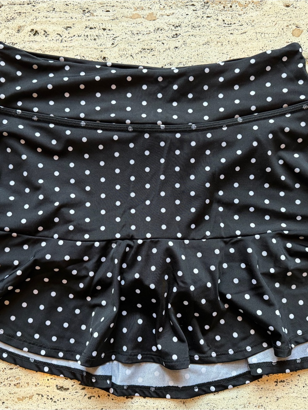 Beyond Yoga X Kate Spade Black and White Polka Dot Skort